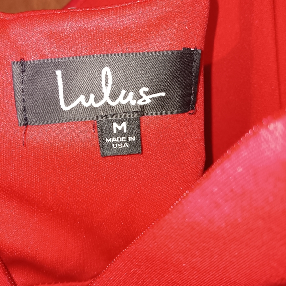 Lulu's Red Ruffle Hem Dress - Picture 3 of 5